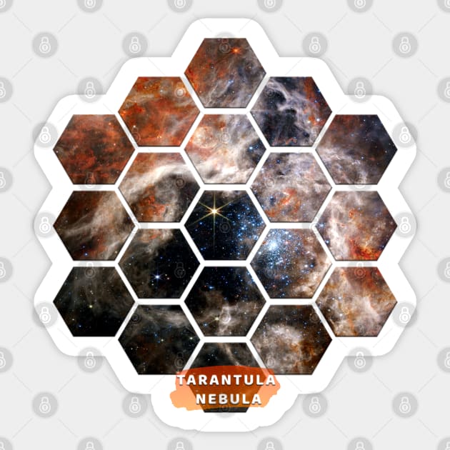 Tarantula Nebula: James Webb Space Telescope Sticker by Da Vinci Feather